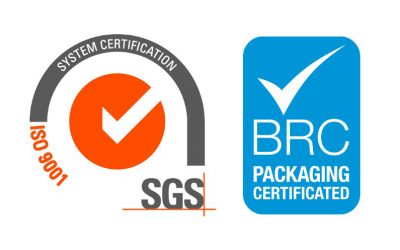 Impritex, votre fabricant de packaging en carton sur mesure, certifié ISO 9001:2015 et BRC packaging